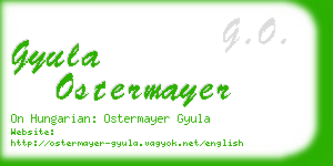 gyula ostermayer business card